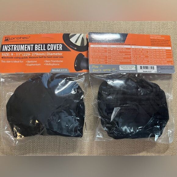 protec Lot of (2) Instrument Bell Cover Model 323 Baritone Mellophone 9-11" NEW - Picture 1 of 3